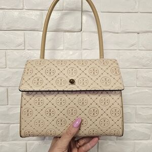 Tory Burch Tan Patterned Shoulder Bag
